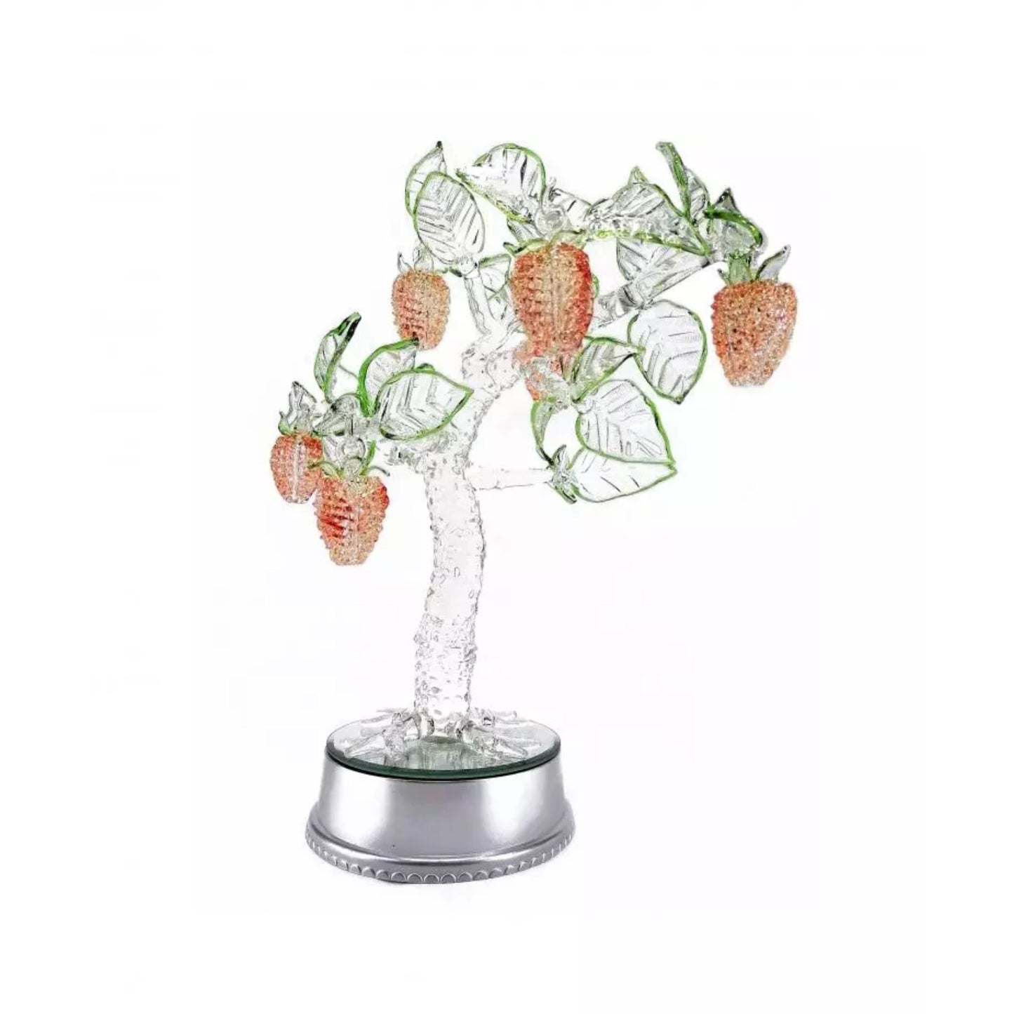 Strawberry Fruit Tree Glass Figurine