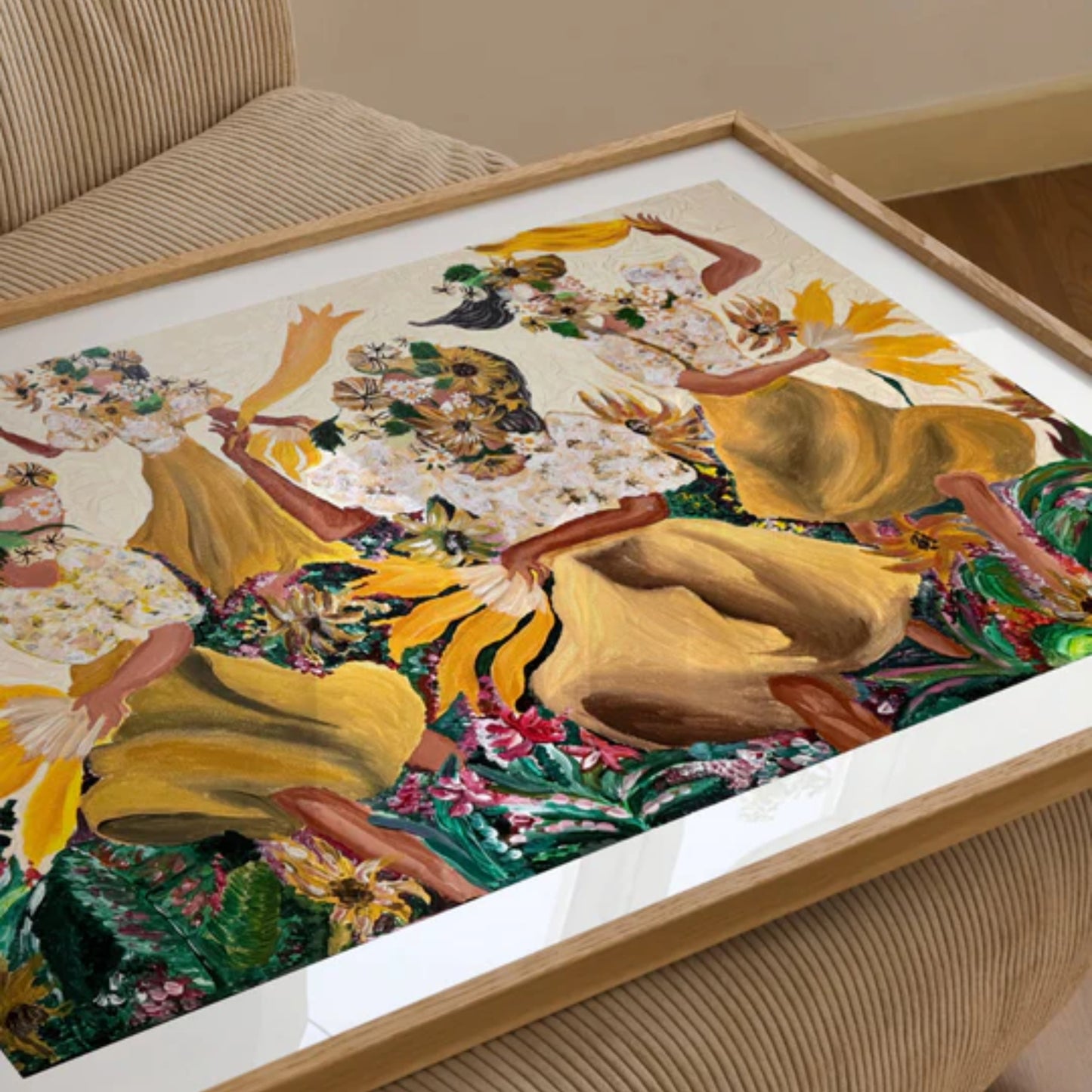 "Sunflower Dance" Framed Painting Print (Limited Print)