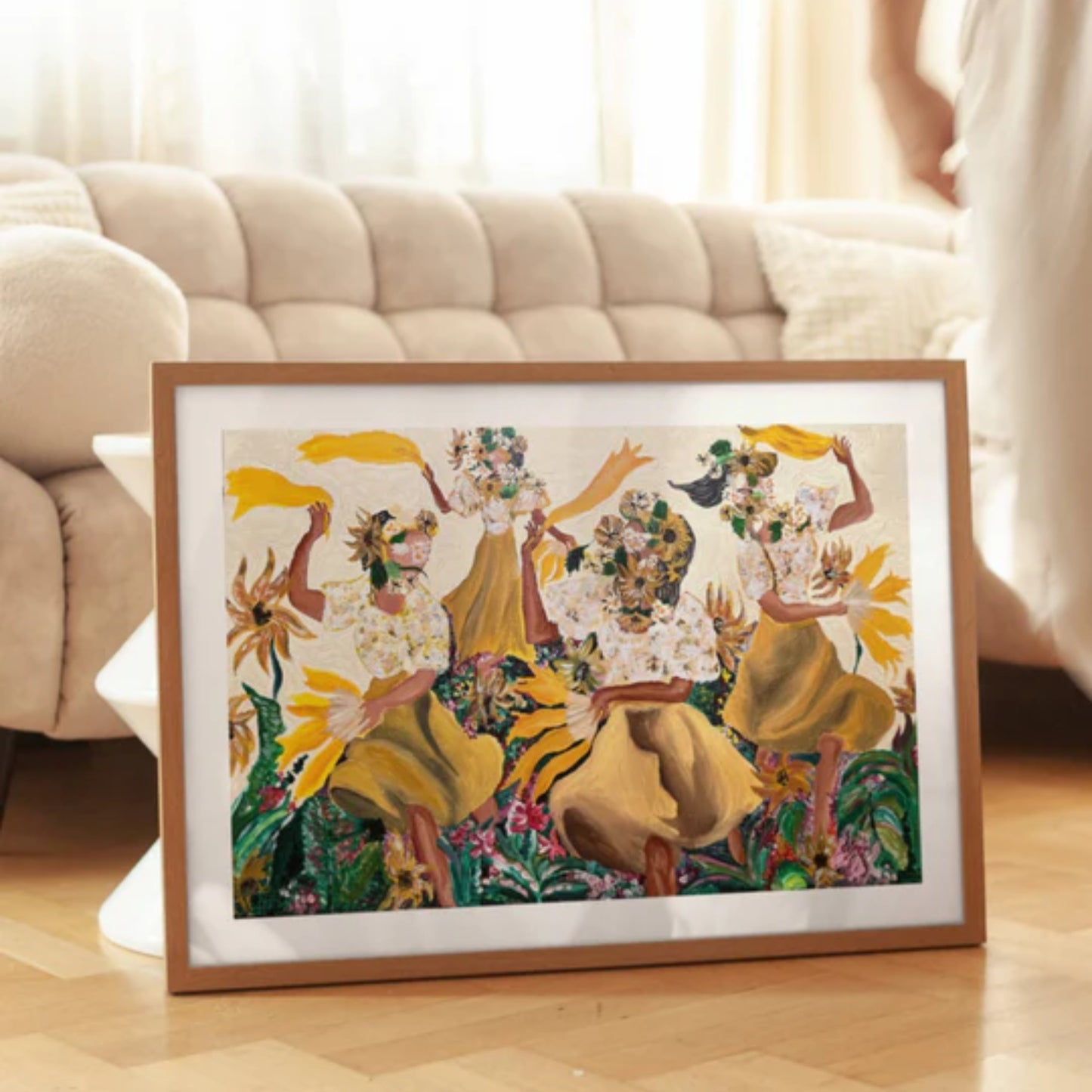"Sunflower Dance" Framed Painting Print (Limited Print)