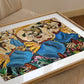 "Sunflower Dance (in Blue)" Framed Painting Print (Limited Print)