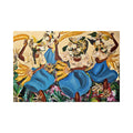 "Sunflower Dance (in Blue)" Framed Painting Print (Limited Print)