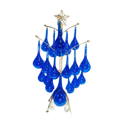 Tabletop Mini Christmas Tree with Mini Glass Orbs (Assorted)