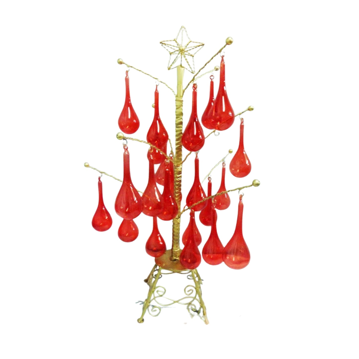 Tabletop Mini Christmas Tree with Mini Glass Orbs (Assorted)