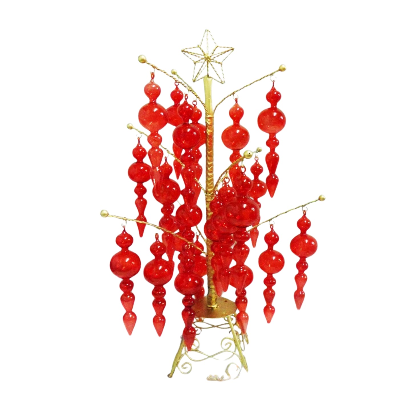 Tabletop Mini Christmas Tree with Mini Glass Orbs (Assorted)