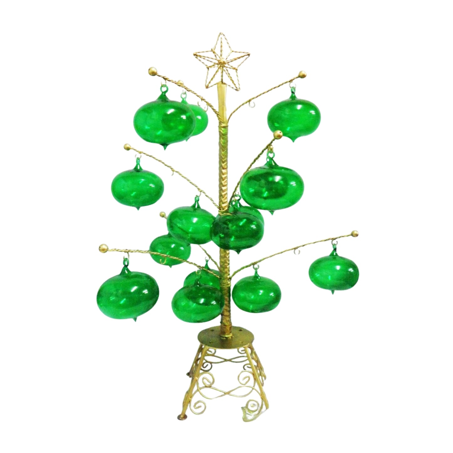 Tabletop Mini Christmas Tree with Mini Glass Orbs (Assorted)