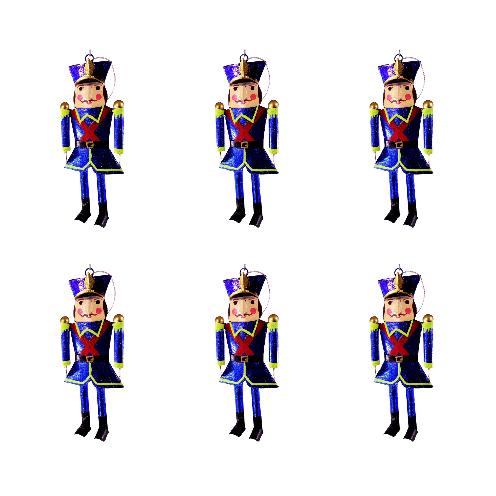 Blue Nutcracker Soldier Christmas Ornaments