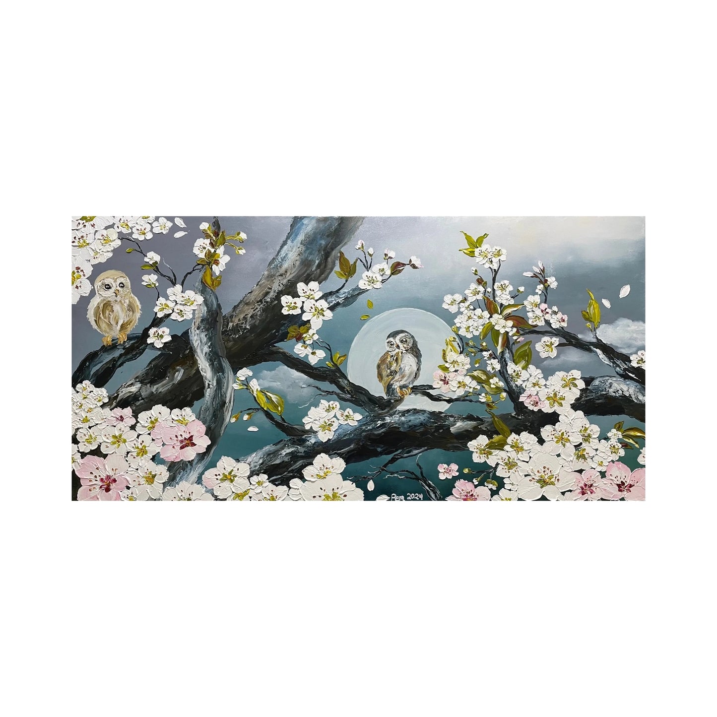 White Sakura Blooms