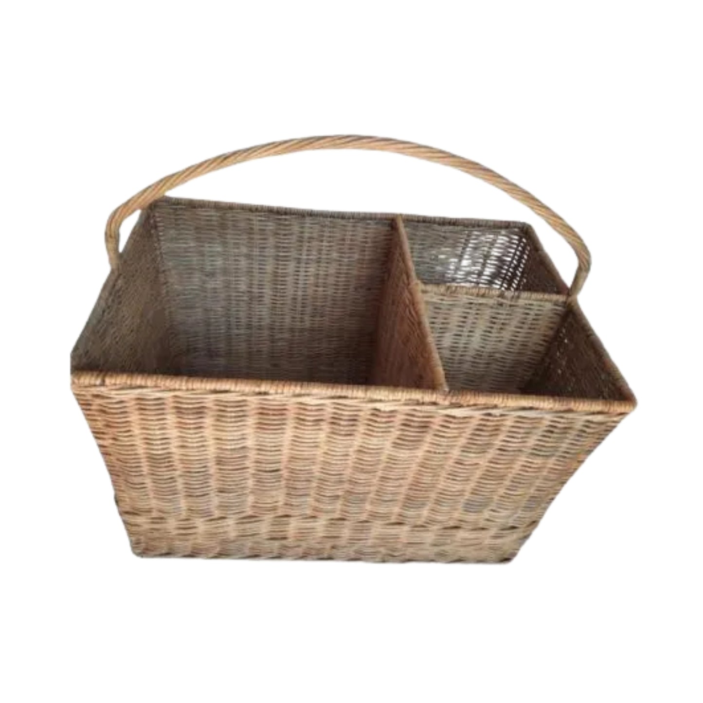 Ilokana Handicrafts Outdoor Wicker Metal Picnic Basket with Handle