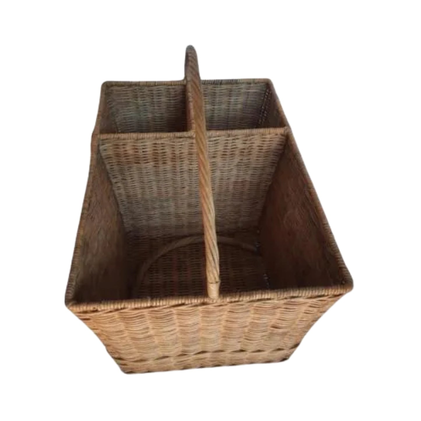 Ilokana Handicrafts Outdoor Wicker Metal Picnic Basket with Handle