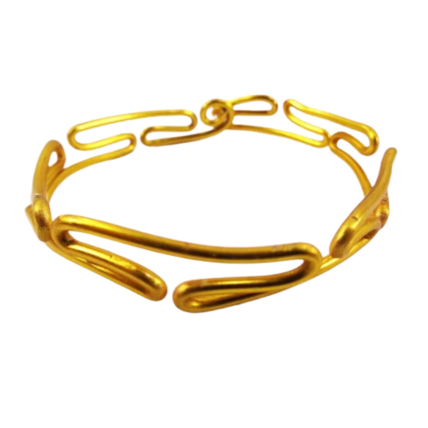 Wire Bangle Bracelet Gold