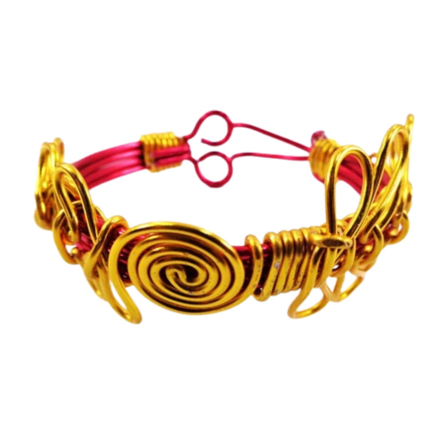 Wire Bangle Bracelet Gold