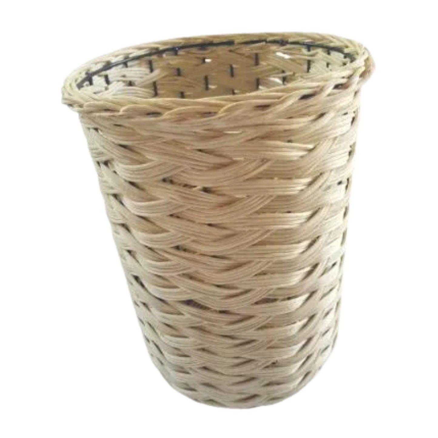 Ilokana Handicrafts Woven Wicker Rattan Metal Basket