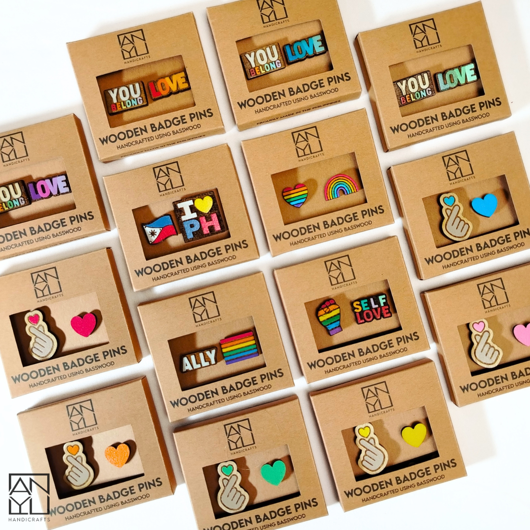 ANYU Wooden Philippines Badge Pins