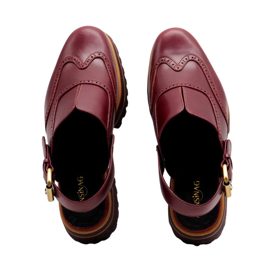Yna Oxford Mules 2.0 (Wine Red)