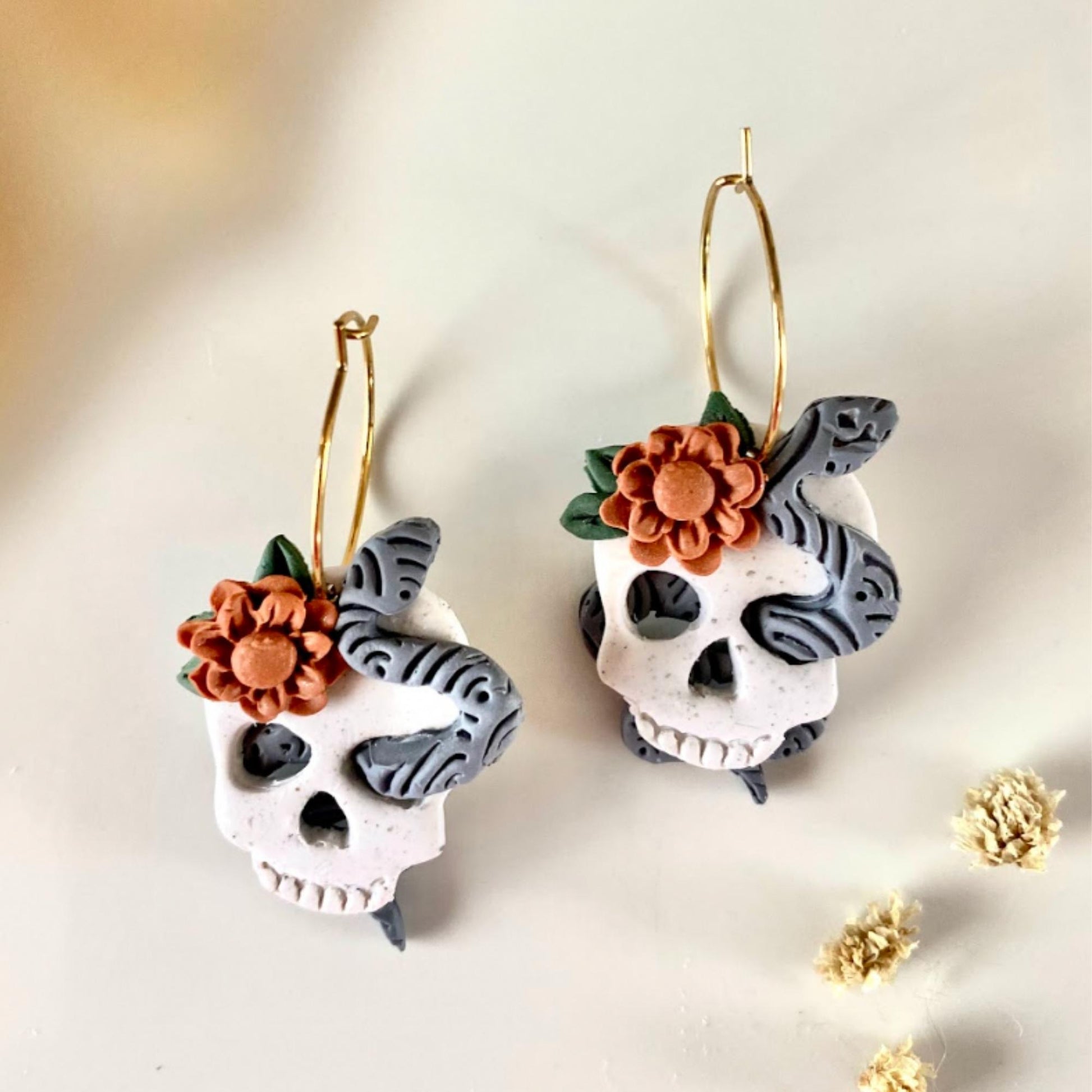 October Spooky Earrings Day of the Dead : Gift Idea