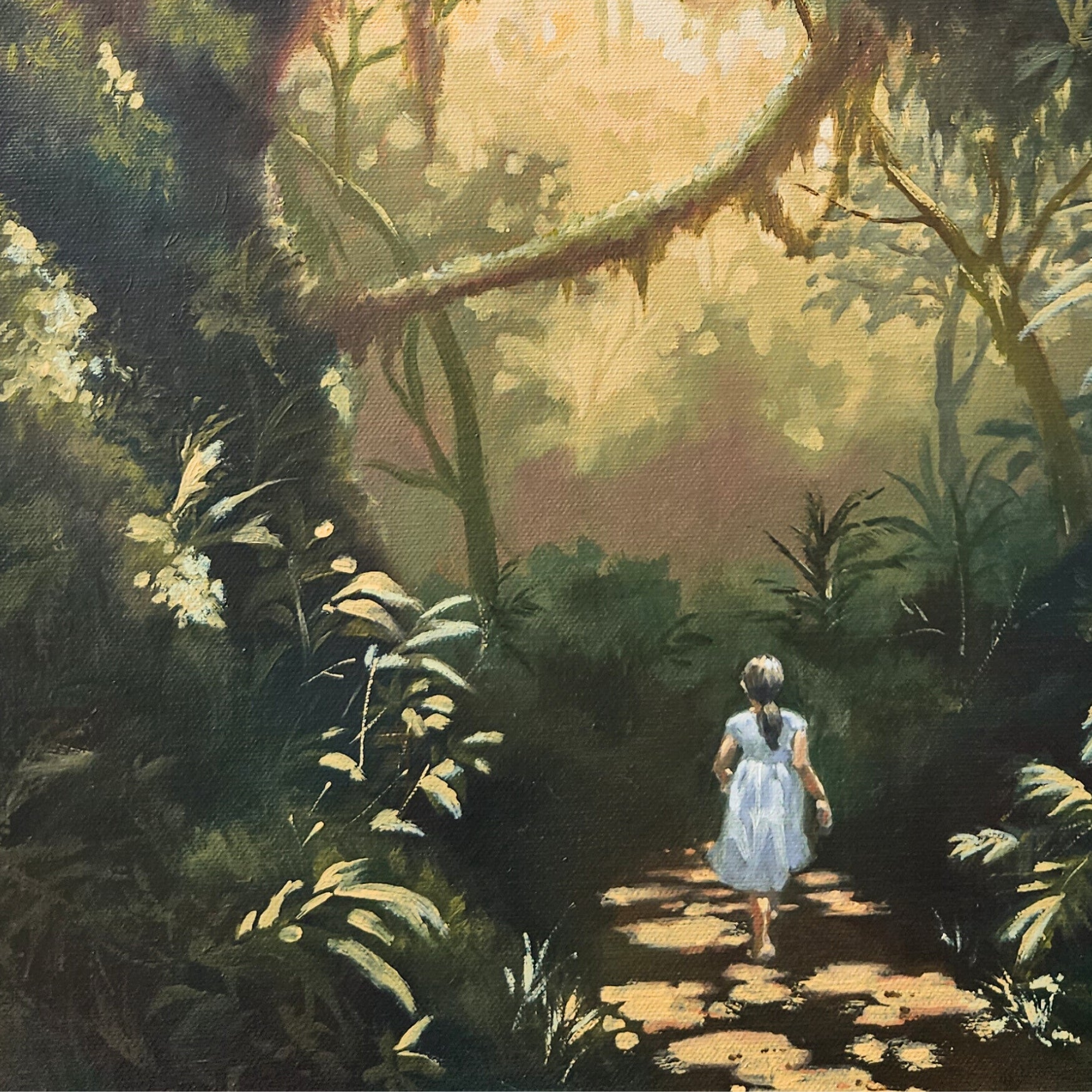 Forest Bathing Oil Painting by Cheryl Owen