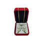 Glass Butterfly Pendant With 18k Gold Chain