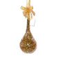 Set of 6pc Glitter Glass Christmas Tree Ornaments (Gold Shreds)