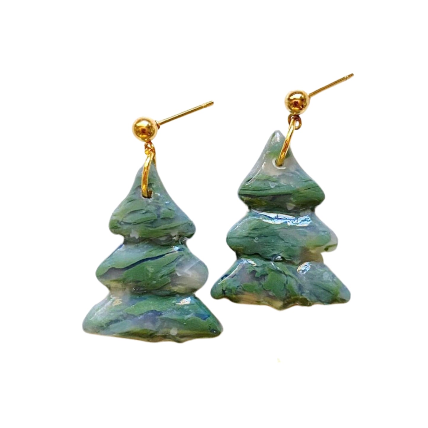 Holiday Tree Clay Earrings