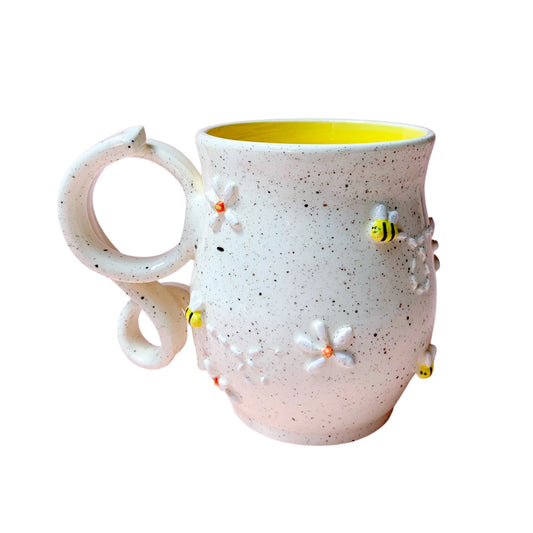 Honey Bee Clay Mug