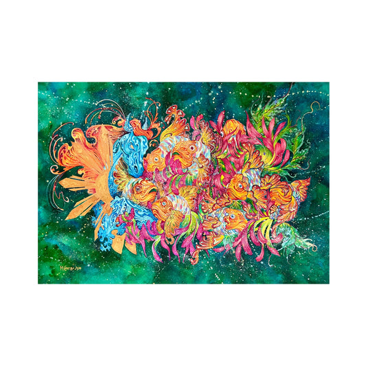 Horses and Koi