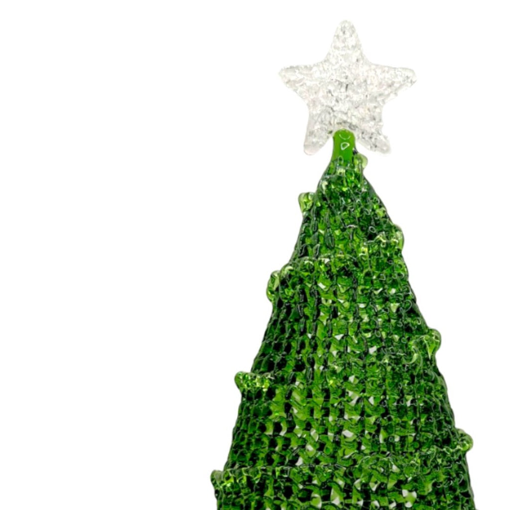 Mini Glass Christmas Tree for Table Decor