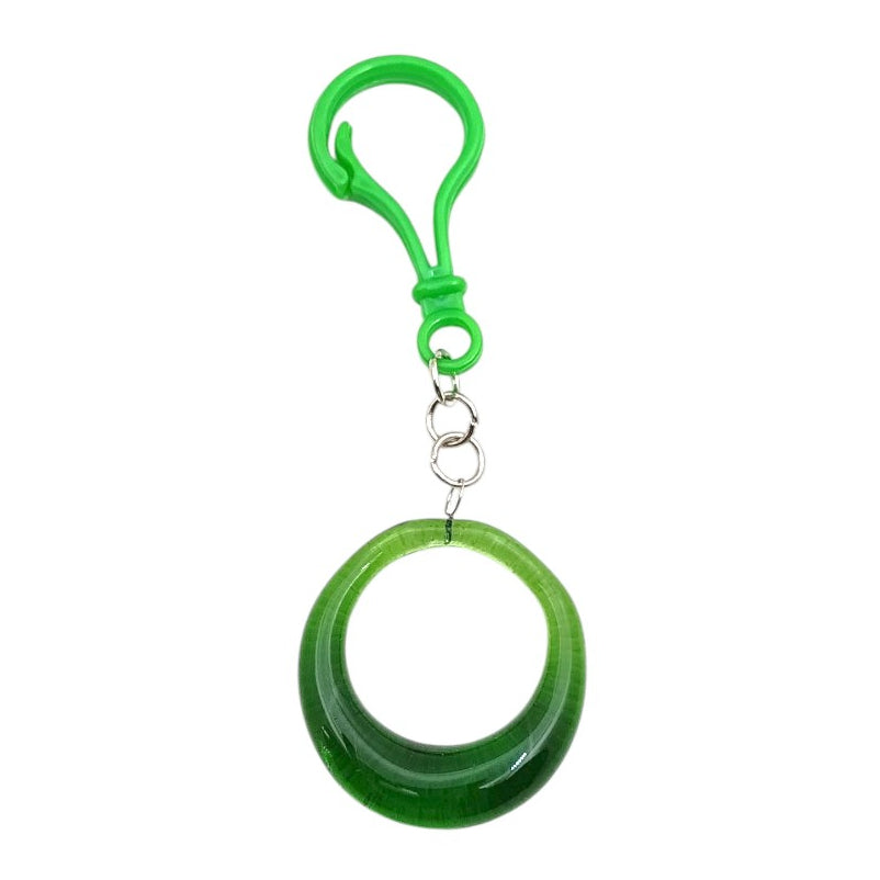 Glass Ring Pendant Keychain