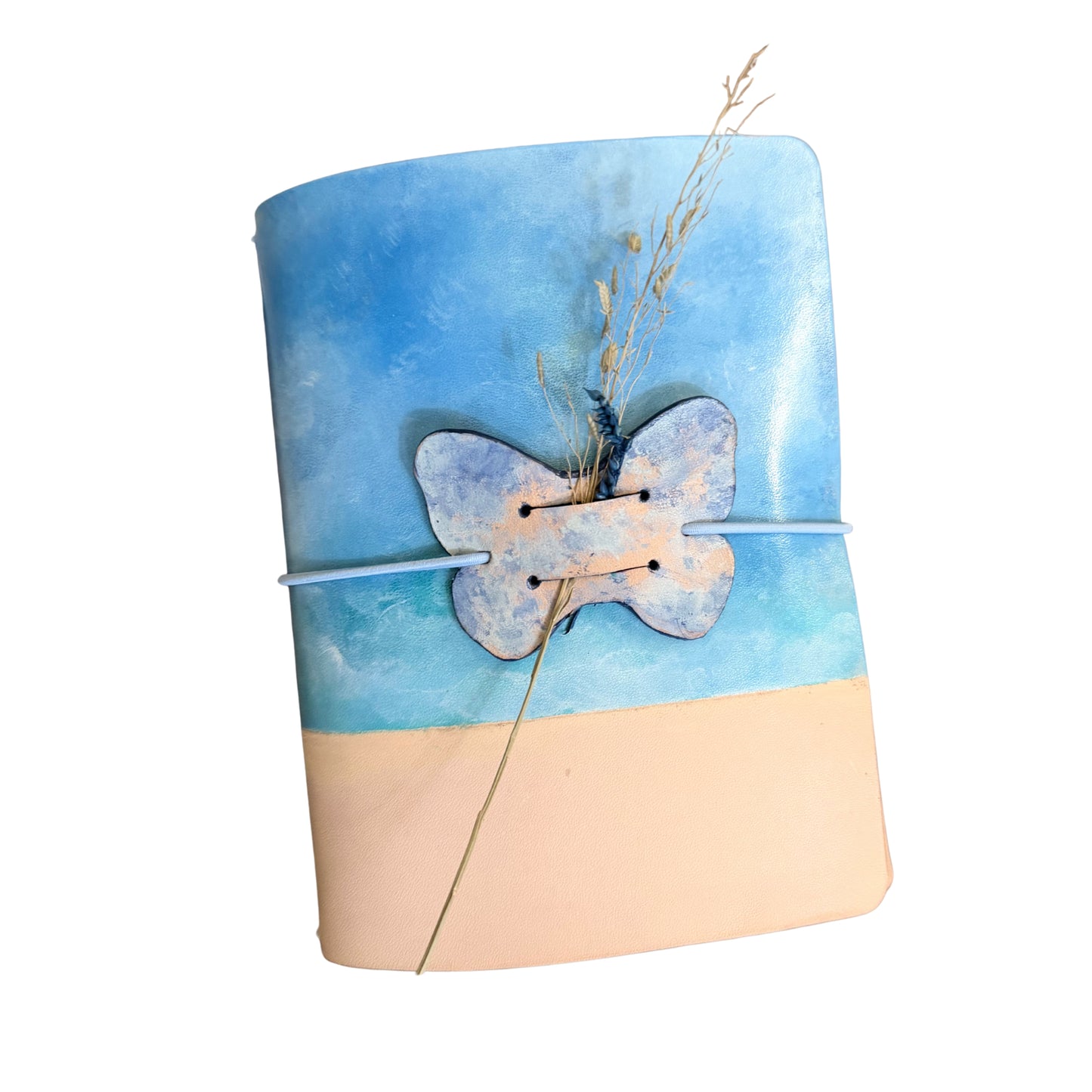 Hand-Painted, Hand-Stitched Leather Journal & Traveler's Notebook Cover | Still Sky