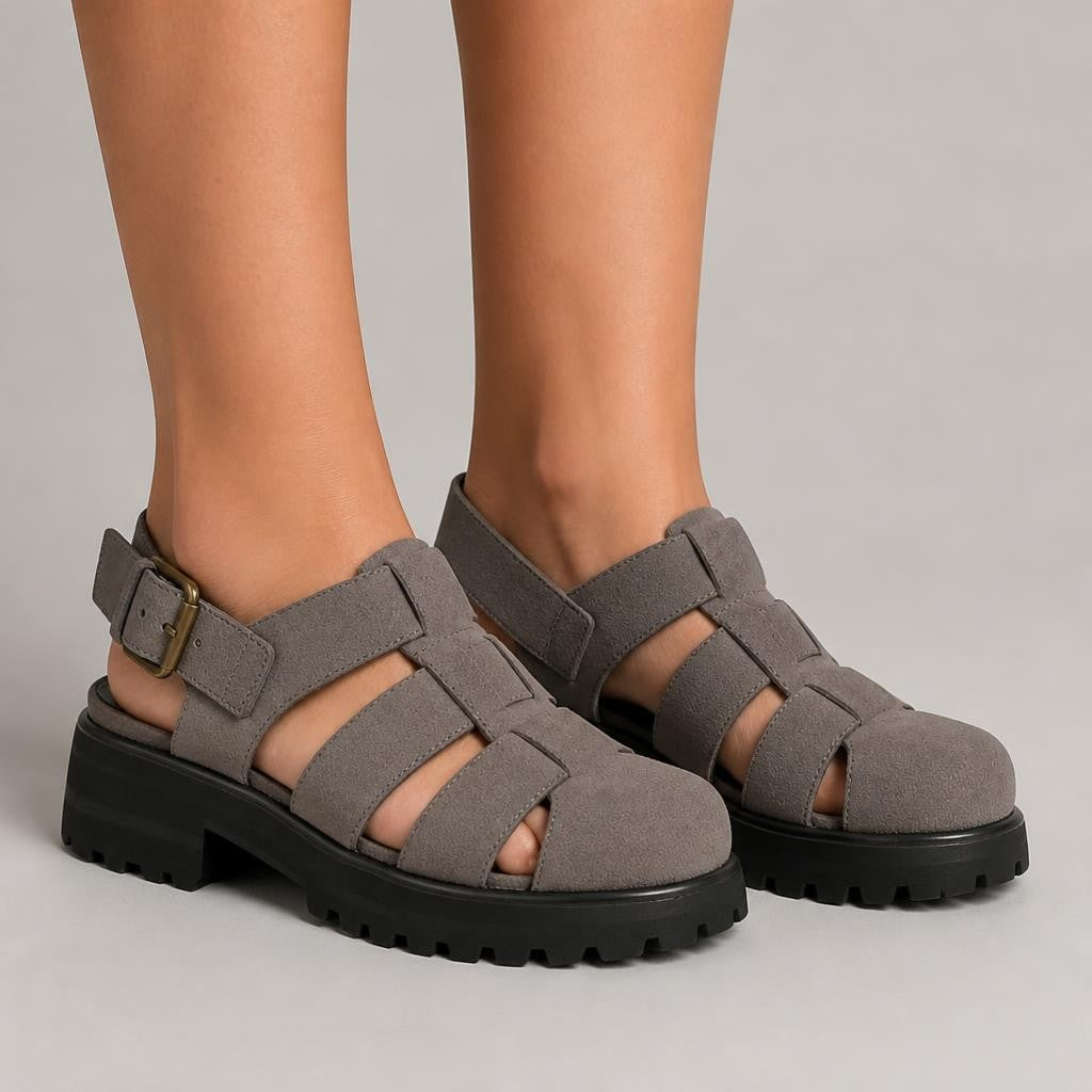Evy Fisherman Mules (Cow Suede)