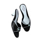 June Kitten Heels (Black & White)