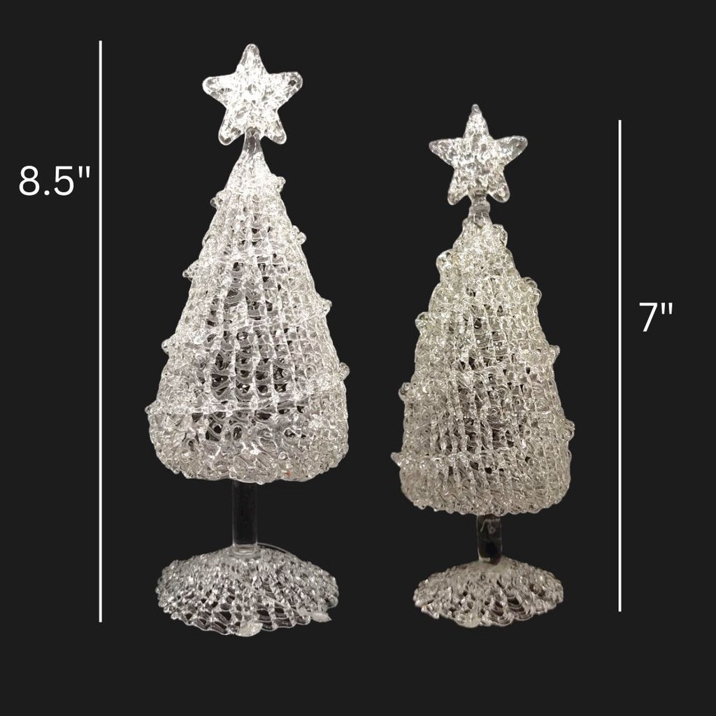 Mini Glass Christmas Tree for Table Decor