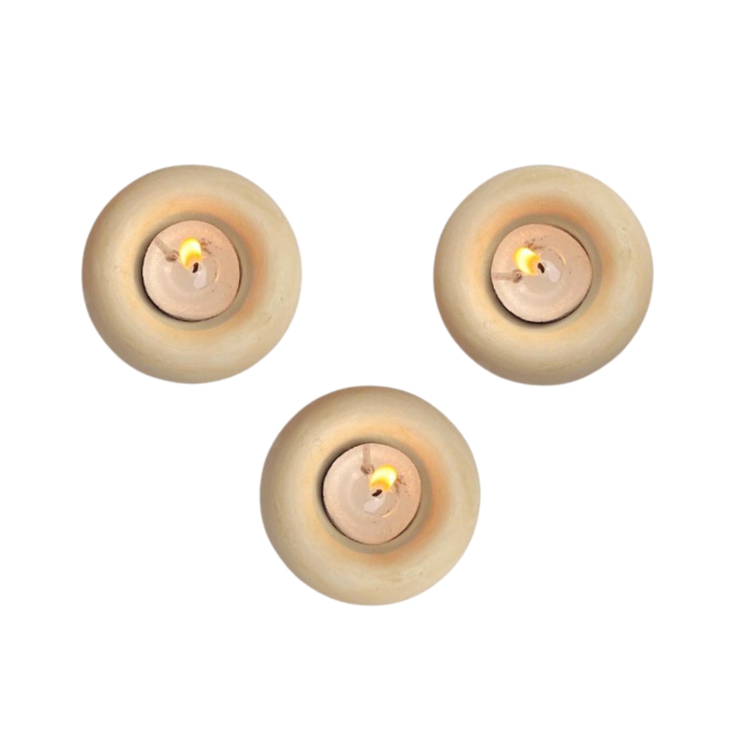 3-in-1 Concrete Candle Holder (Beige)