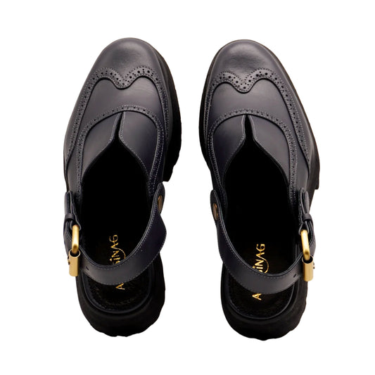 Yna Oxford Mules (Midnight Blue)