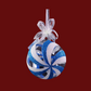 Blue and White Glitter Ornaments by Liman Glass