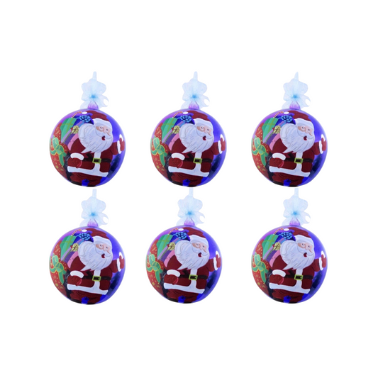 Blue Santa Christmas Ornaments by Liman Glass 