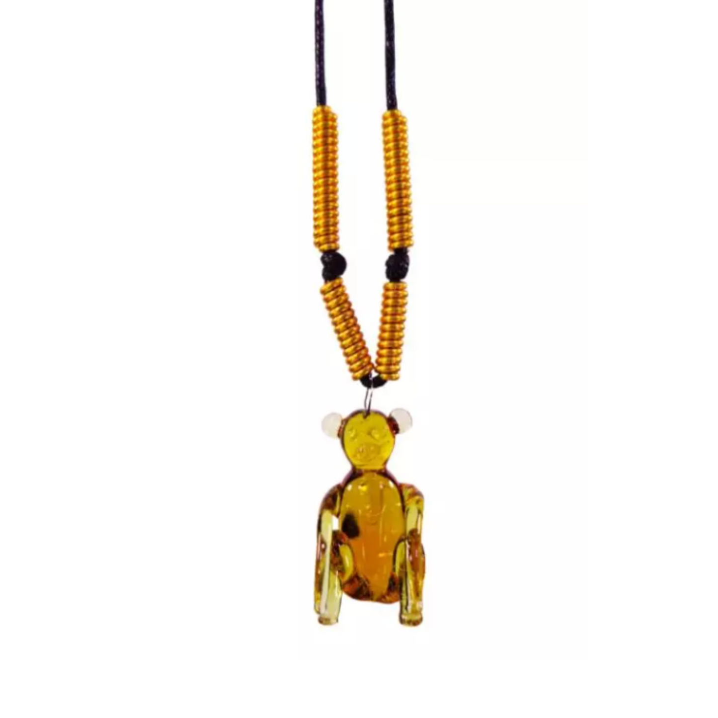 Chinese Zodiac Sign Glass Pendant Necklace by Liman Glass Monkey