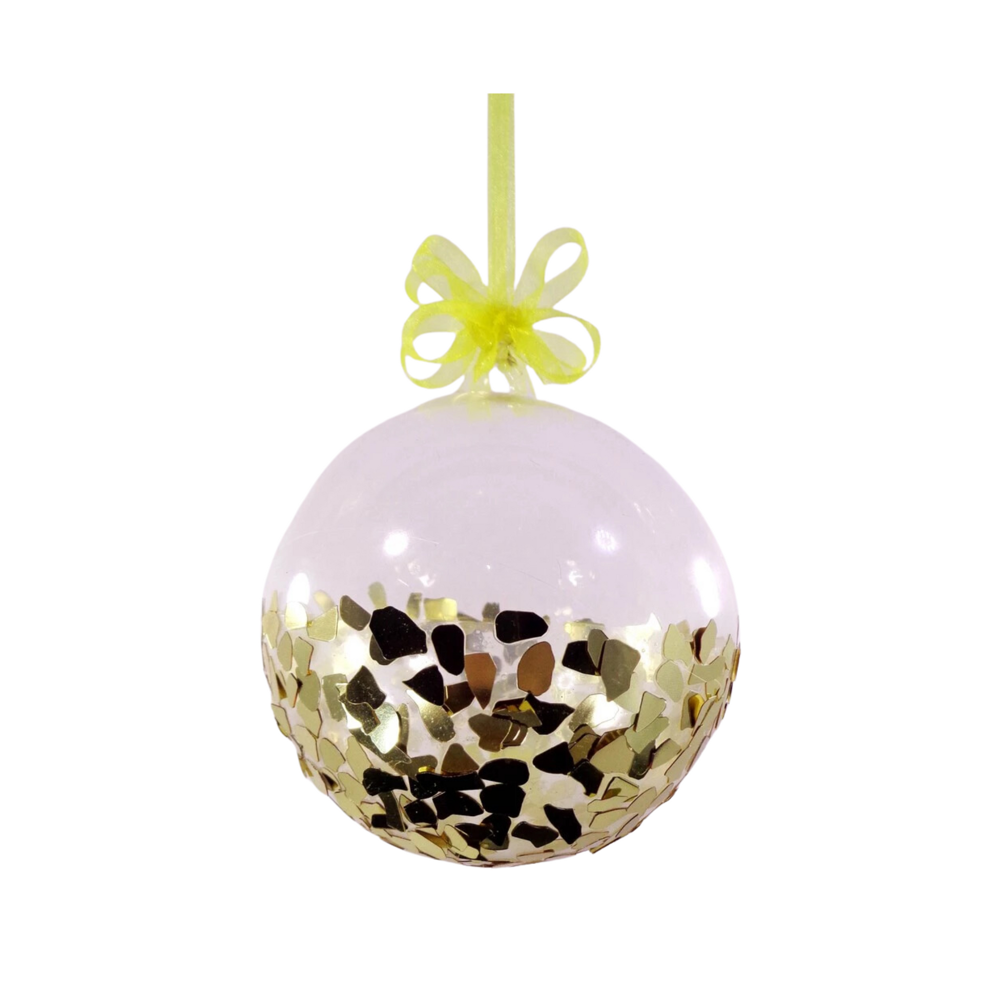 Half Gold Glass Christmas Balls by Liman Glass