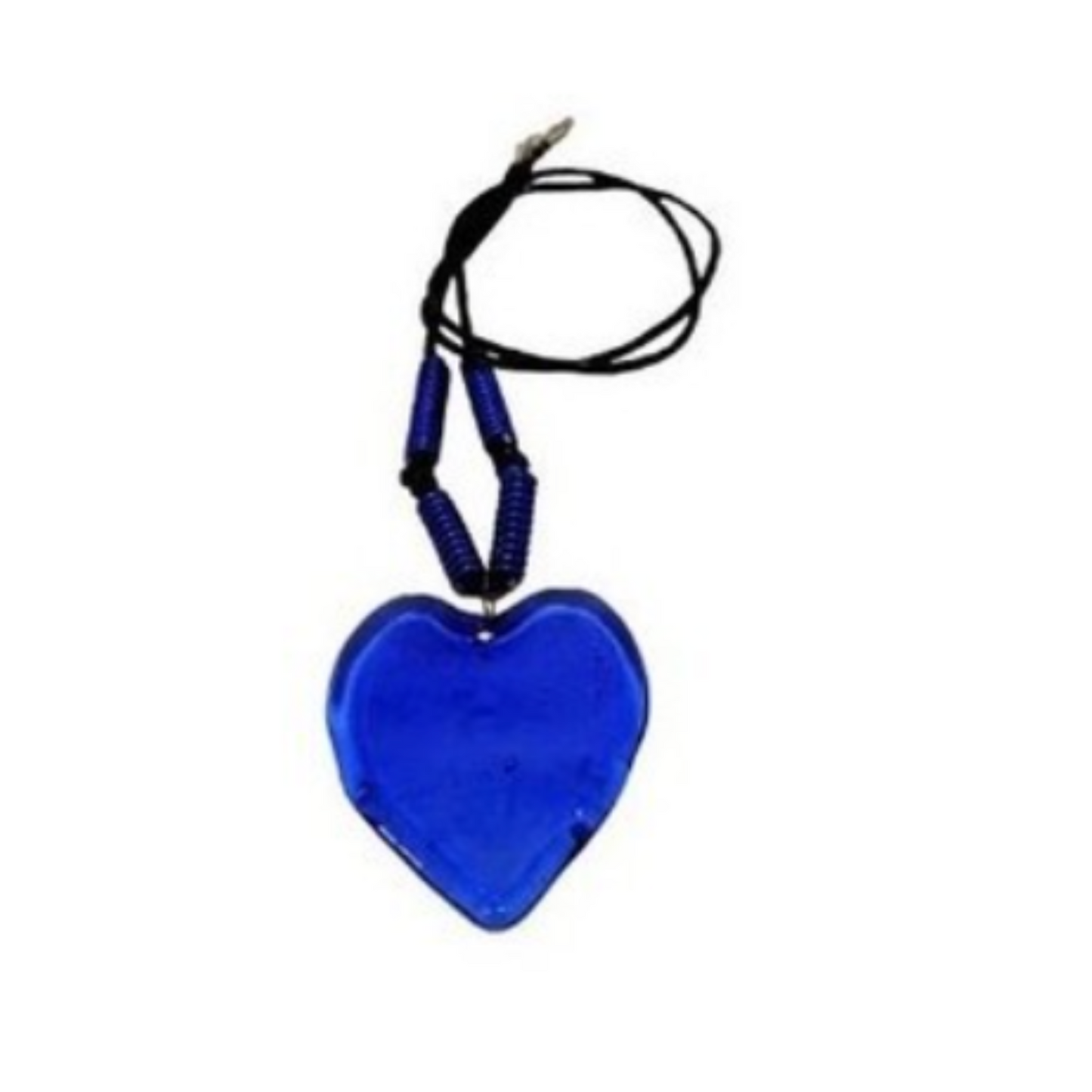 KakamPink Glass Heart Pendant Necklace