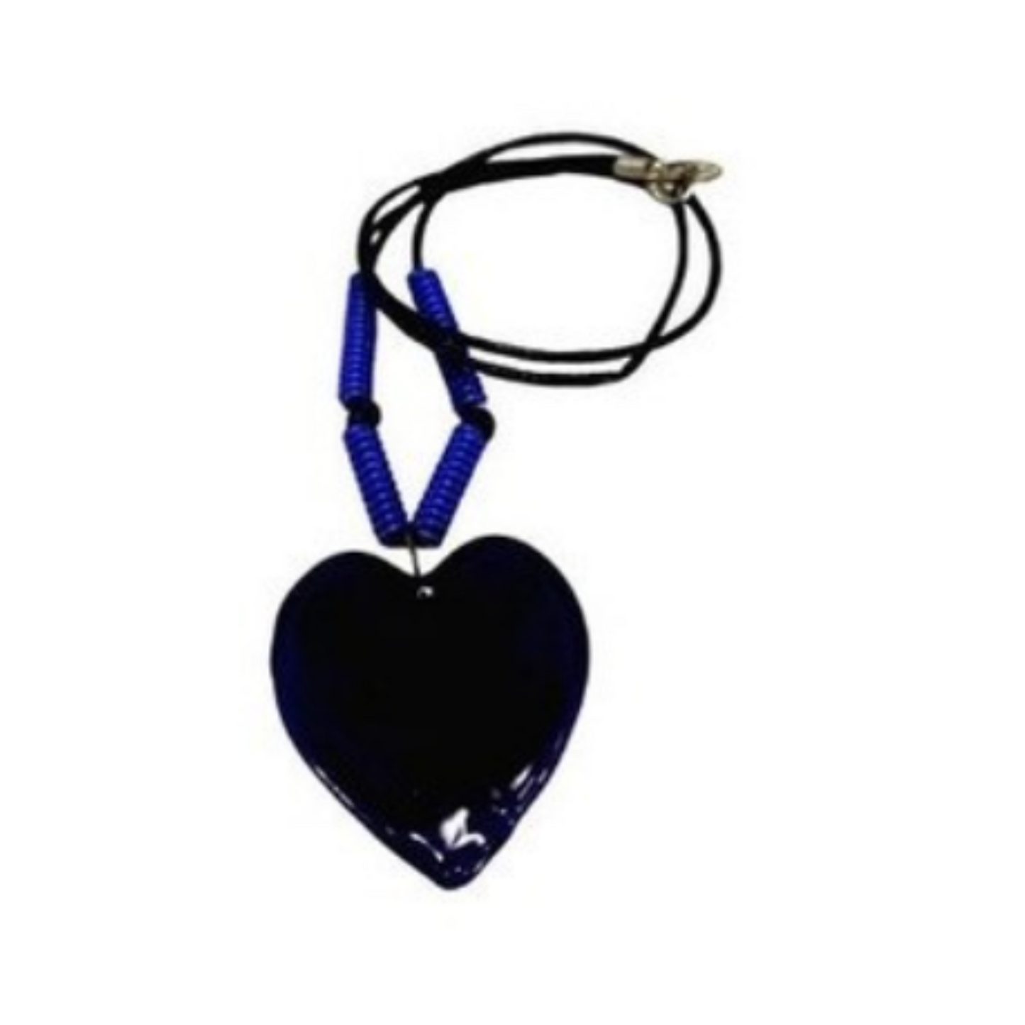 KakamPink Glass Heart Pendant Necklace