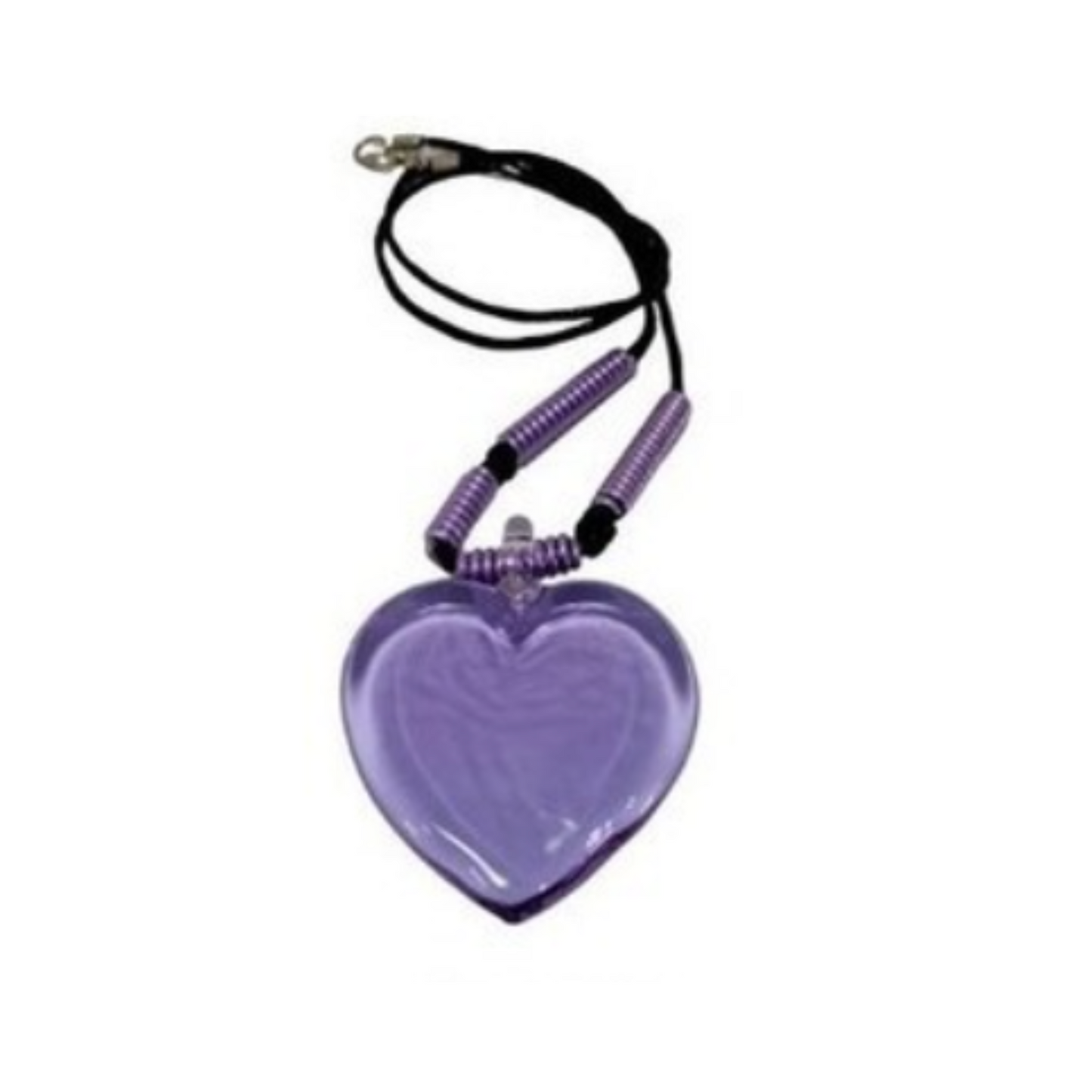 KakamPink Glass Heart Pendant Necklace