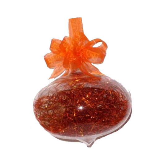 orange shreds christmas ornaments liman glass