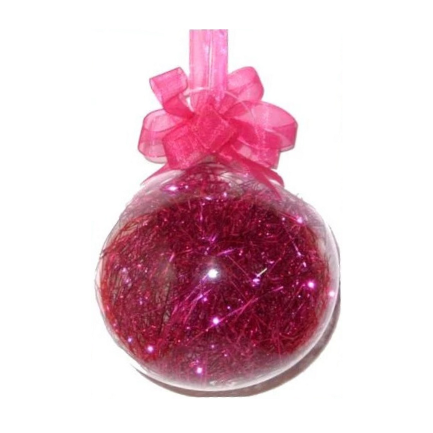 Pink Shreds Christmas Ornaments