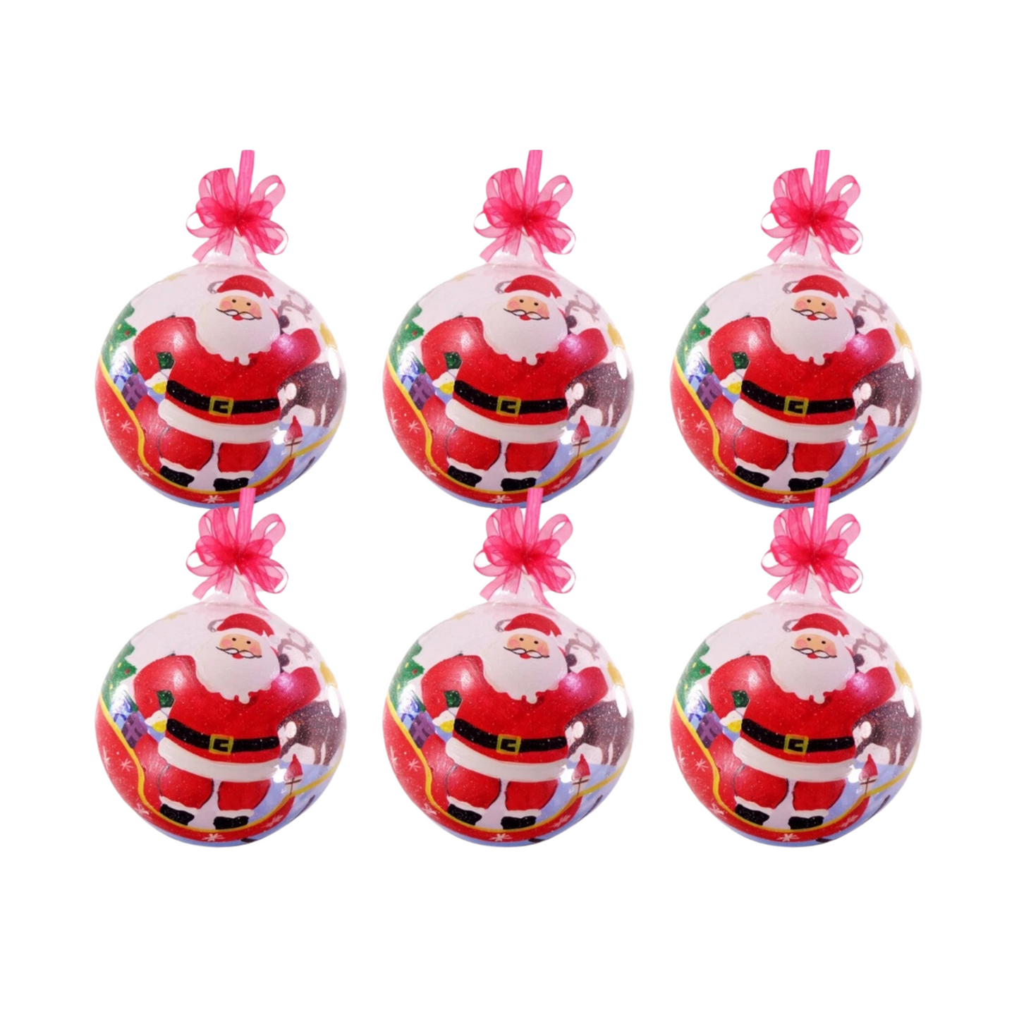 Santa Glass Christmas Ornaments by Liman Glass