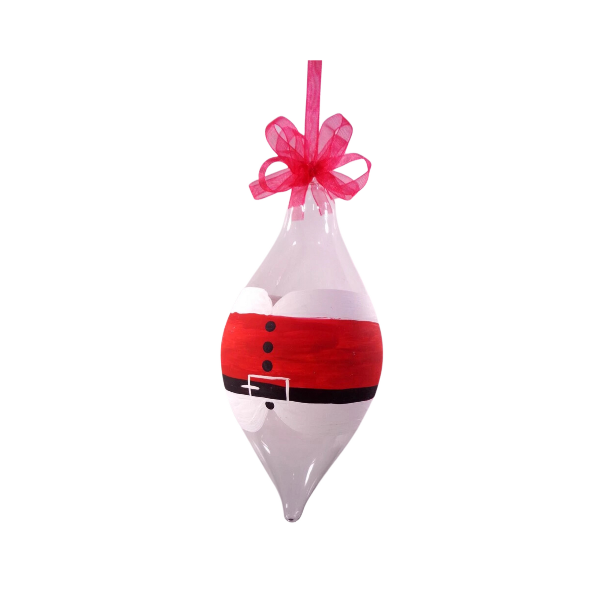 Santa Glass Christmas Ornaments by Liman Glass