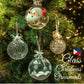 Crochet Glass Hanging Christmas Ornaments with Gold Leafing