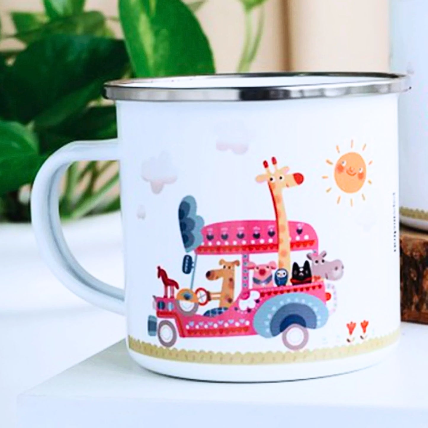 Kinder Animals Enamel Mug