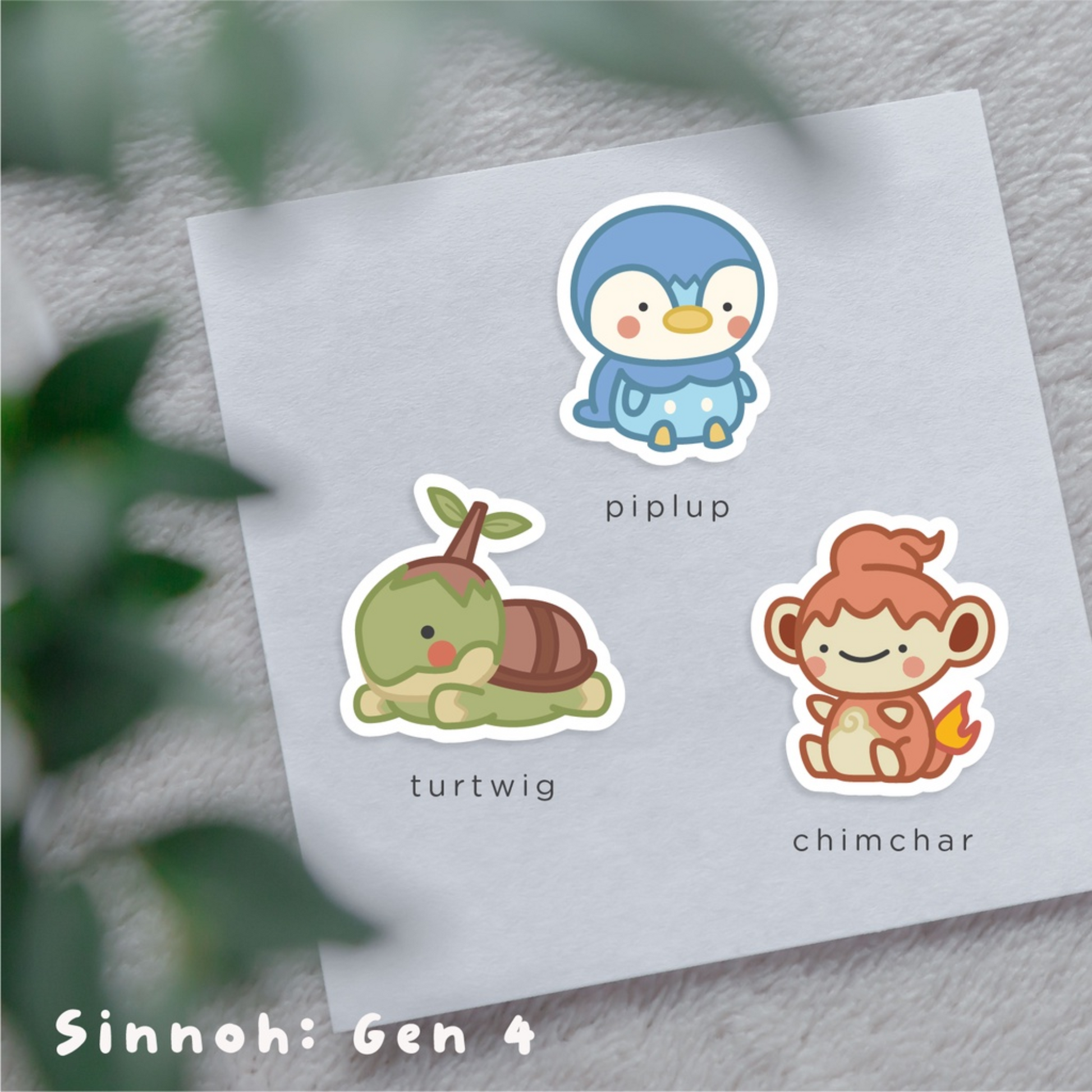 Pokemon Starters Gen 1-9 Arceus Sticker Pack Sinnoh: Gen 4