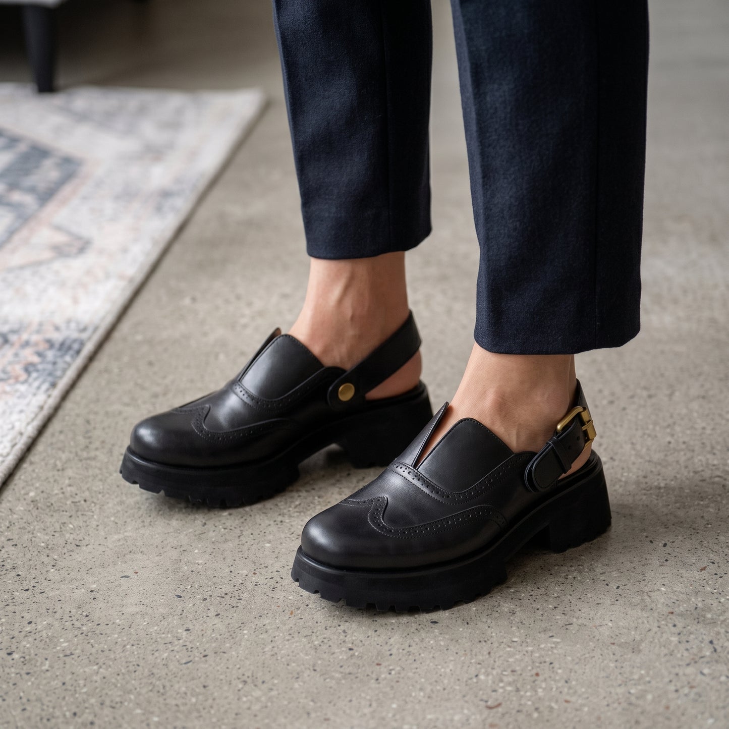 Yna Oxford Mules (Black)