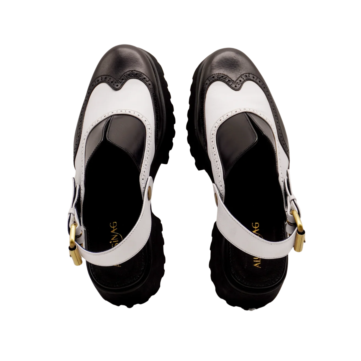 Yna Oxford Mules - Black & White (Pre-order)