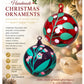 Glass 4.5" Ball Christmas Ornaments Colored